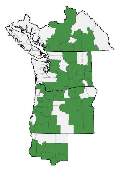 Map of where plant is found